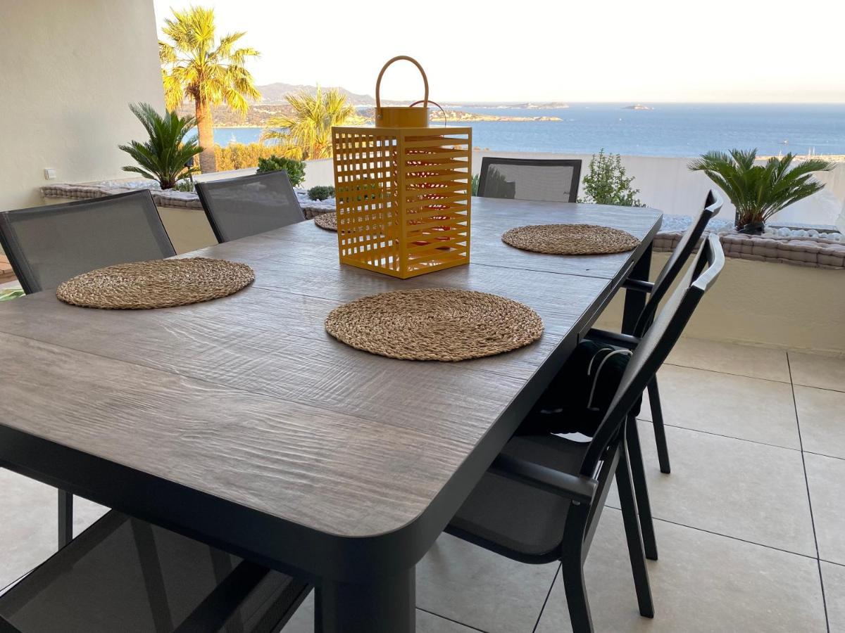 Superbe T2 44M2 - Grande Terrasse Vue Mer Panoramique Exceptionnelle Piscine - Parking Bandol Exterior foto